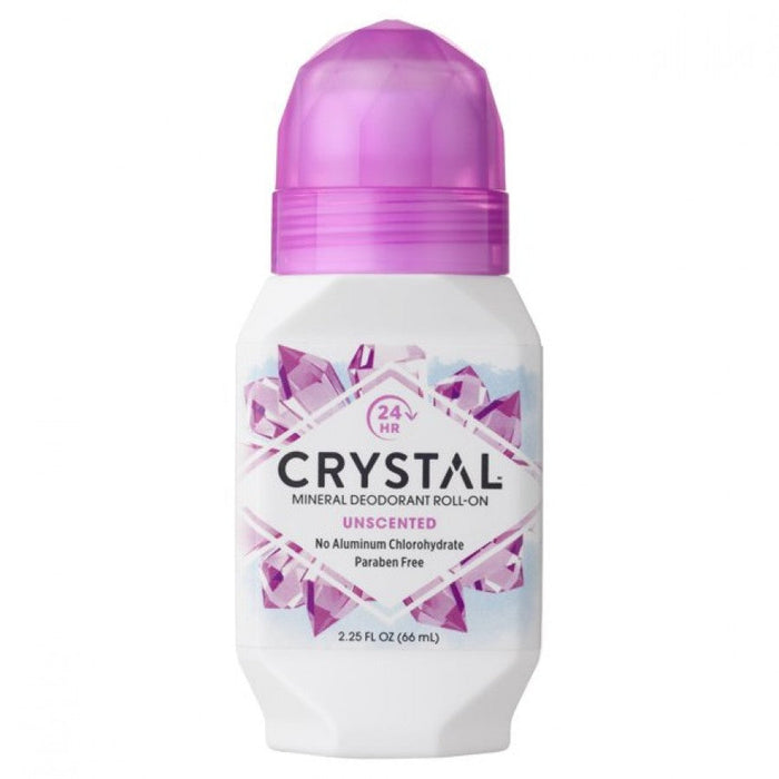 CRYSTAL Mineral Deodorant Roll-On, Unscented 66ml - The Health Shop