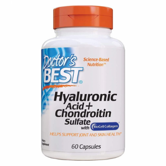 Doctor's Best Hyaluronic Acid + Chondroitin Sulfate with BioCell Collagen II 60caps - The Health Shop