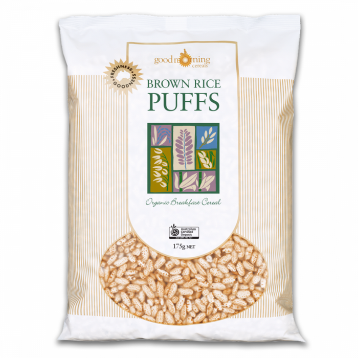Good Morning Cereals Organic Brown Rice Puffs 175g - The Health Shop