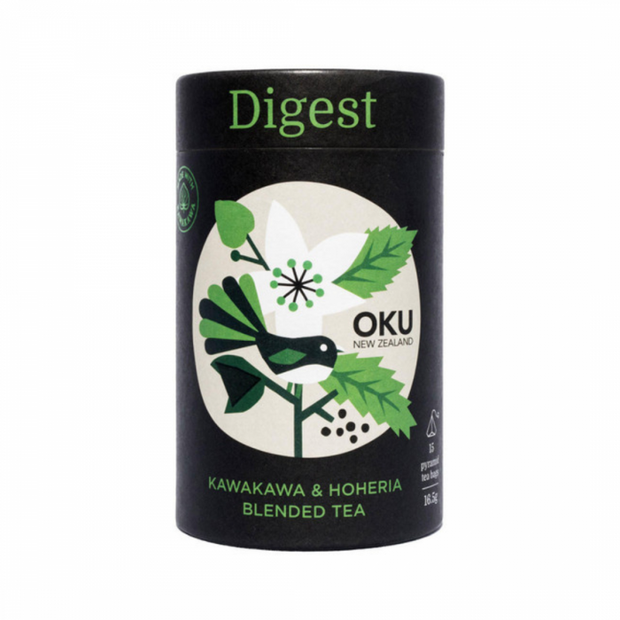 OKU Digest Kawakawa Blended Tea 15 teabags - The Health Shop