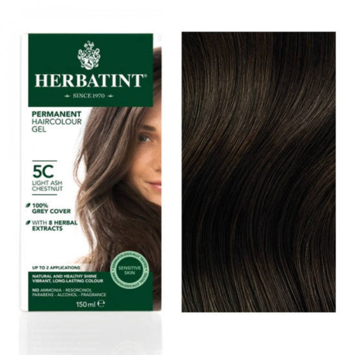 Herbatint Permanent Hair Colour Gel - C Tones: 5C Light Ash Chestnut - The Health Shop