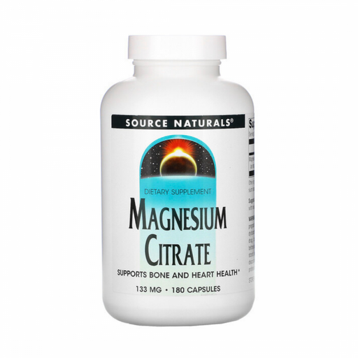 Source Naturals Magnesium Citrate 133mg 180caps - The Health Shop