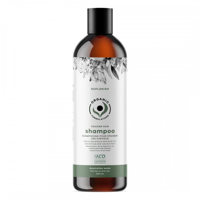 Organic Formulations Thicker Hair Shampoo 500ml - The Health Shop