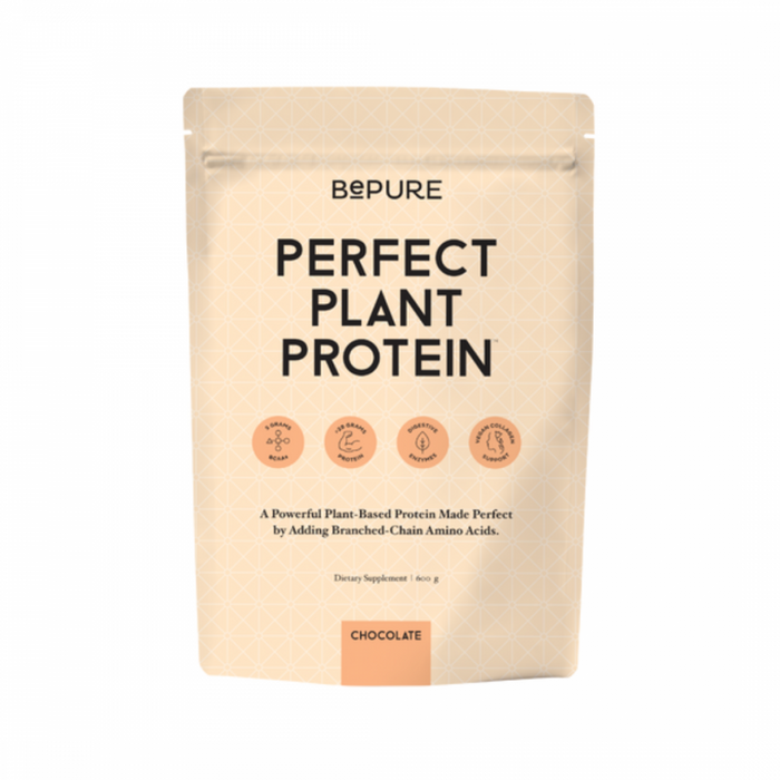 BePure Perfect Plant Protein Chocolate 600g pouch - The Health Shop