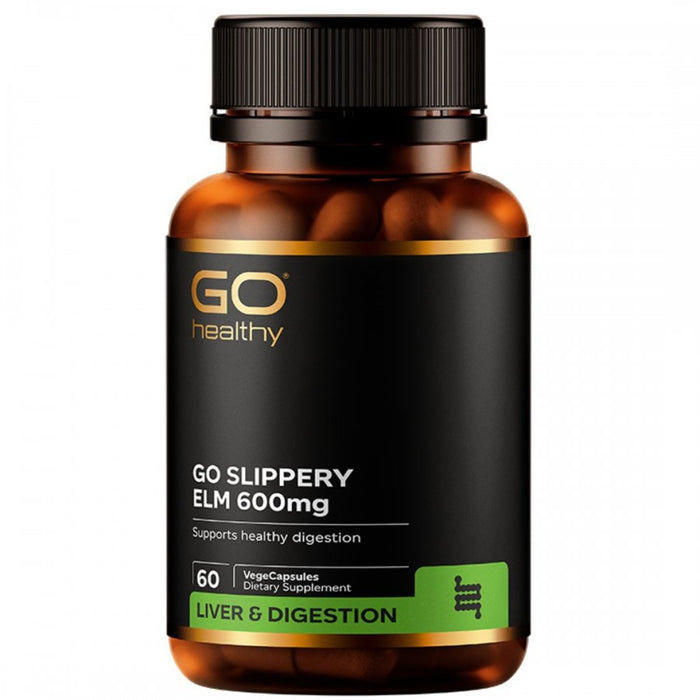 GO Healthy Slippery Elm 600mg 60vcaps - The Health Shop