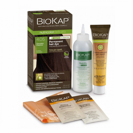 BioKap Nutricolor Delicato RAPID 4.05 Chocolate Chestnut - The Health Shop