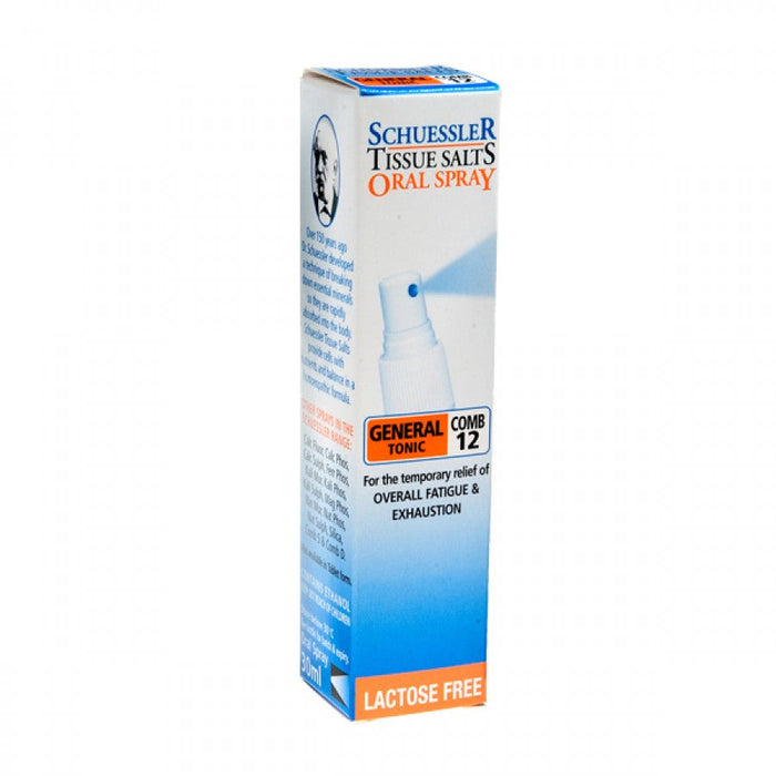 Schuessler Tissue Salts Comb 12 - GENERAL TONIC - 30ml oral spray - The Health Shop