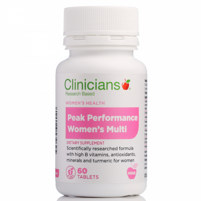 Clinicians Peak Performance Women's Multi 60tabs - The Health Shop