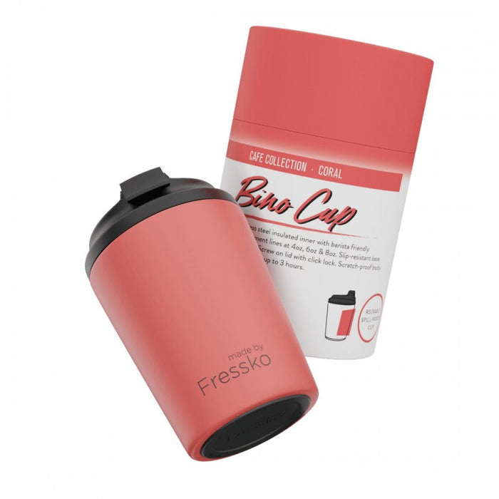 made by Fressko Bino Reusable Cup - Coral - The Health Shop