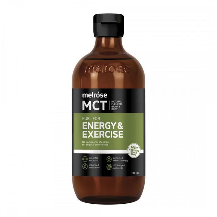 Melrose MCT Oil Energy & Exercise 500ml - The Health Shop