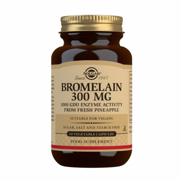 Solgar Bromelain 300mg 60vegcaps - The Health Shop