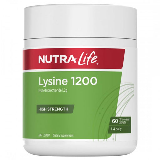 Nutra-Life Lysine 1200mg 60tabs - The Health Shop