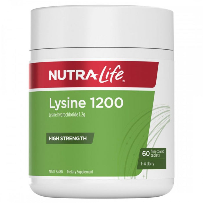 Nutra-Life Lysine 1200mg 60tabs - The Health Shop