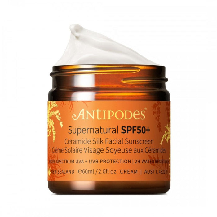 Antipodes Supernatural SPF50+ Ceramide Silk Facial Sunscreen 60ml - The Health Shop