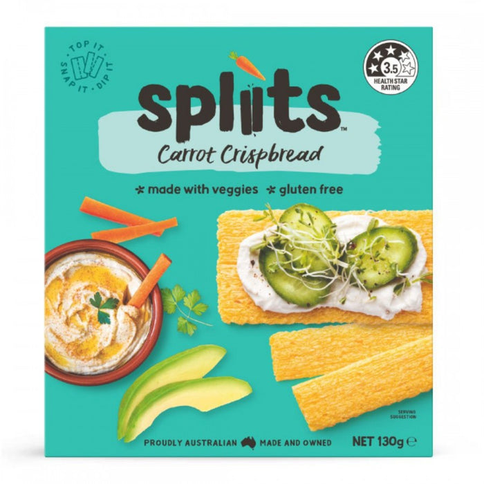 Spliits Carrot Crispbread 130g - The Health Shop