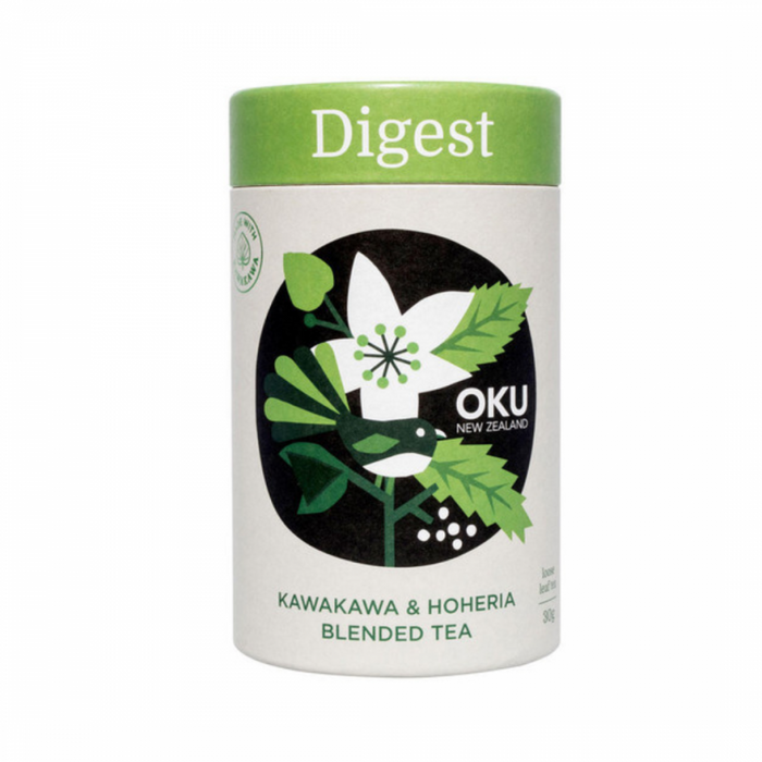 OKU Digest Kawakawa Blended Tea 30g loose leaf - The Health Shop