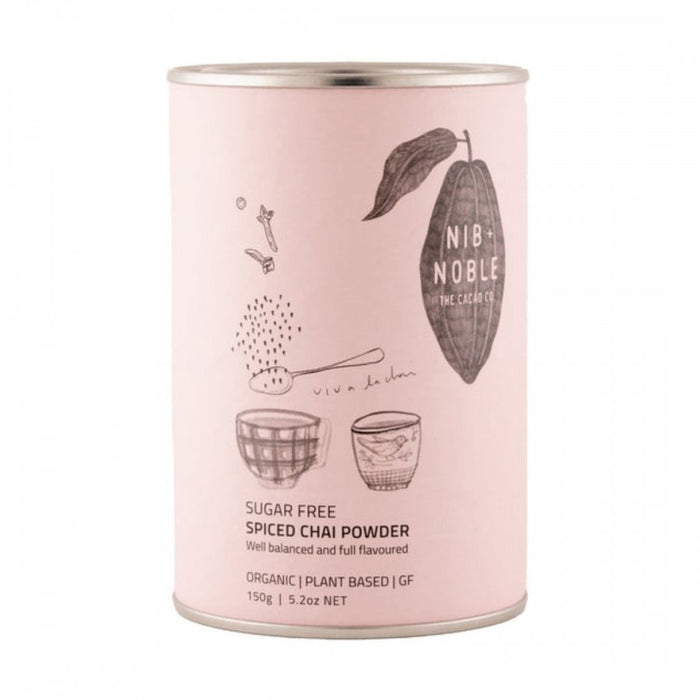 Nib + Noble Organic Sugar Free Spiced Chai Powder 150g - The Health Shop
