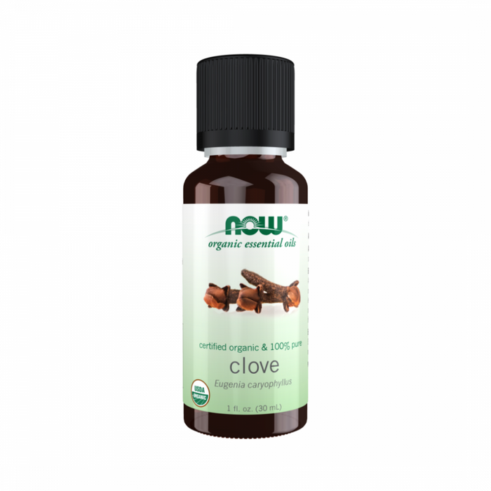 NOW Essential Oil Clove Organic & 100% Pure 30ml - The Health Shop