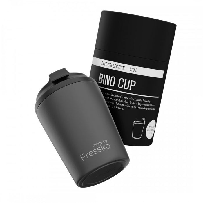 made by Fressko Bino Reusable Cup - Coal - The Health Shop