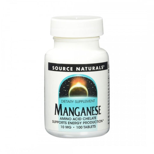 Source Naturals Manganese 10mg 100tabs - The Health Shop