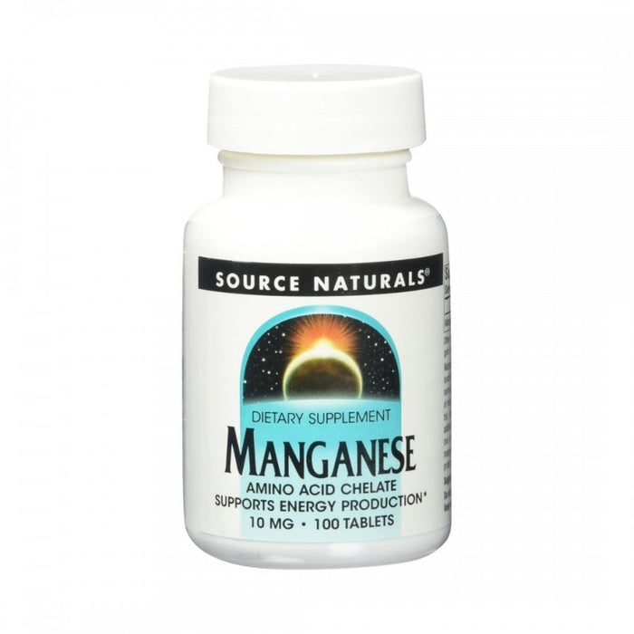 Source Naturals Manganese 10mg 100tabs - The Health Shop