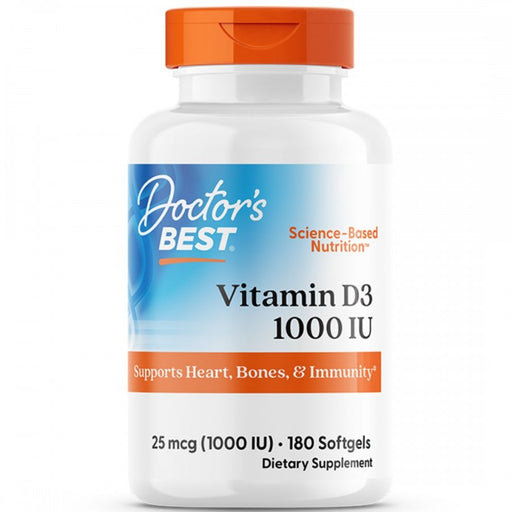 Doctor's Best Vitamin D3 1000IU 180 softgels - The Health Shop