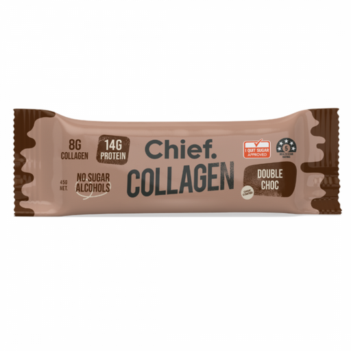 Chief. Collagen Protein Bar Double Choc 45g - The Health Shop