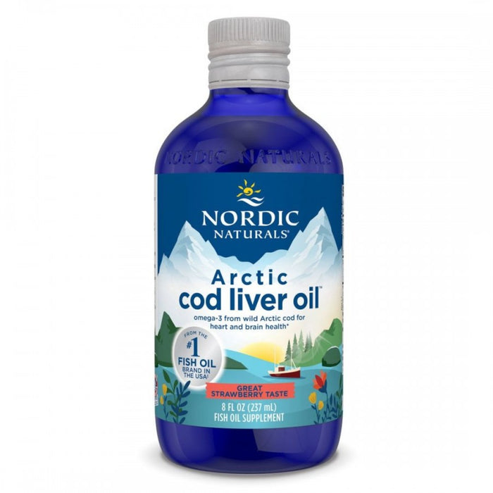 Nordic Naturals Arctic Cod Liver Oil, Strawberry 237ml - The Health Shop