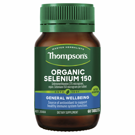 Thompson's Organic Selenium 150 60tabs - The Health Shop