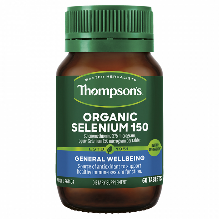 Thompson's Organic Selenium 150 60tabs - The Health Shop