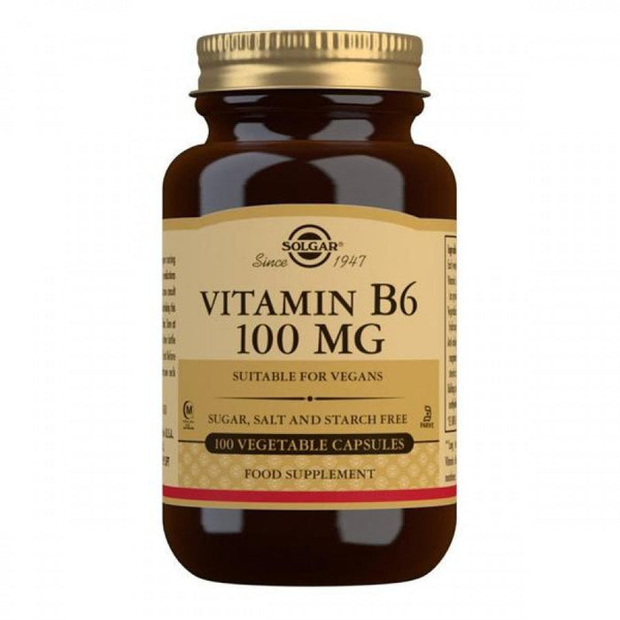 Solgar Vitamin B6 100mg 100vegcaps - The Health Shop