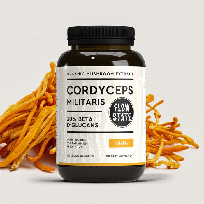 FLOW STATE Cordyceps Militaris 120 veggie caps - The Health Shop