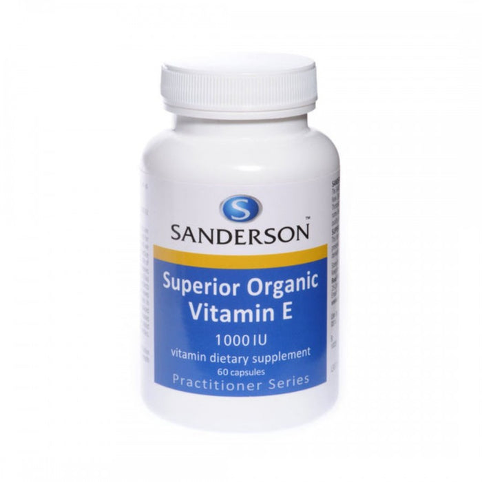 Sanderson Superior Organic Vitamin E 1000iu 60caps - The Health Shop