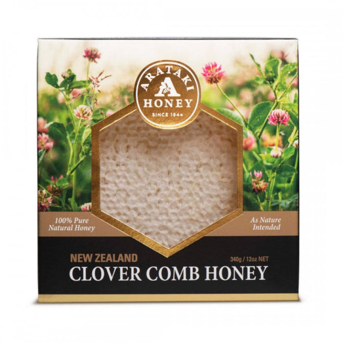 Arataki Honey Clover Comb Honey 340g - The Health Shop