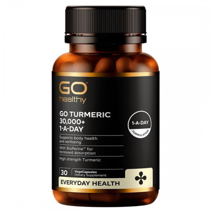GO Healthy Turmeric 30,000+ 1-A-Day 30vcaps - The Health Shop