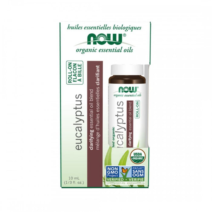 NOW Essential Oil Eucalyptus Blend, Organic Roll-on 10ml - The Health Shop