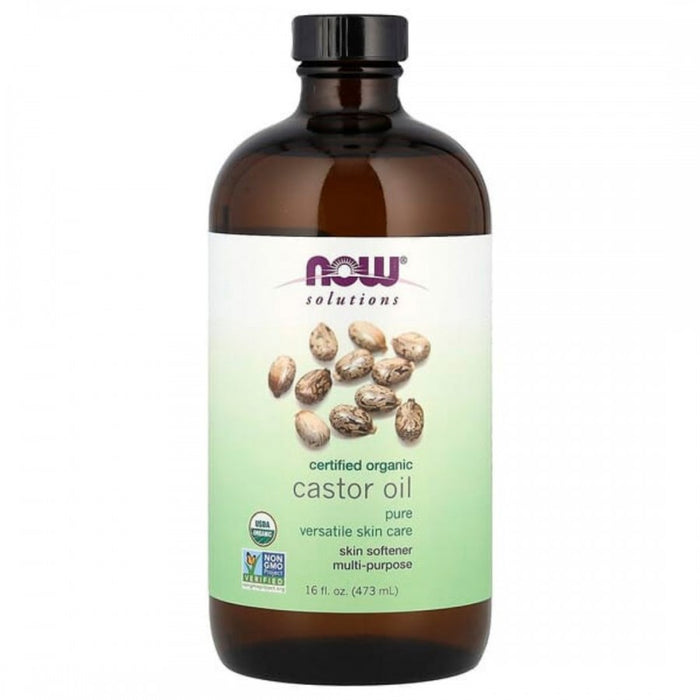 NOW Castor Oil Organic & 100% Pure 473ml - The Health Shop