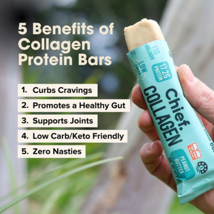 Chief. Collagen Protein Bar Peanut Butter 45g - The Health Shop