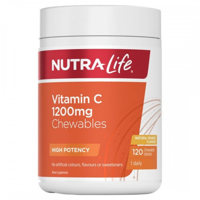 Nutra-Life Vitamin C 1200mg Chewables, 120tabs - The Health Shop