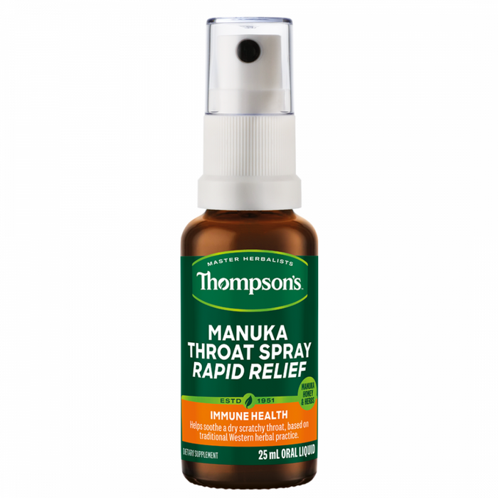 Thompson's Manuka Throat Spray Rapid Relief 25ml - The Health Shop
