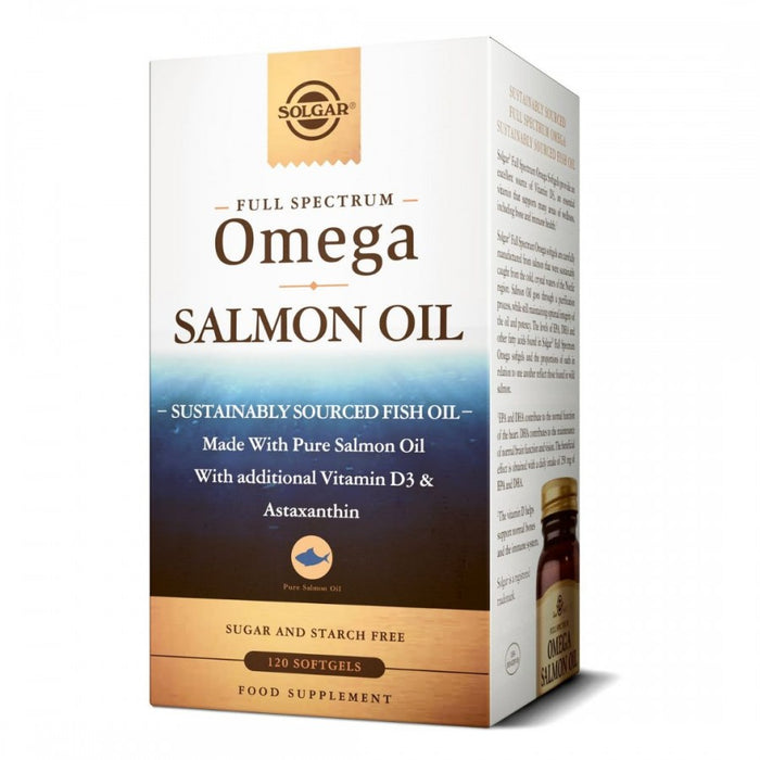 Solgar Full Spectrum Omega Salmon Oil 120softgels - The Health Shop