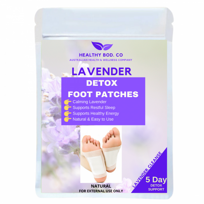 Healthy Bod. Co Lavender Detox Foot Patches - 5 Day Detox - The Health Shop