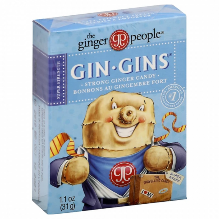 GIN GINS Super Strength Strong Ginger Candy 31g - The Health Shop