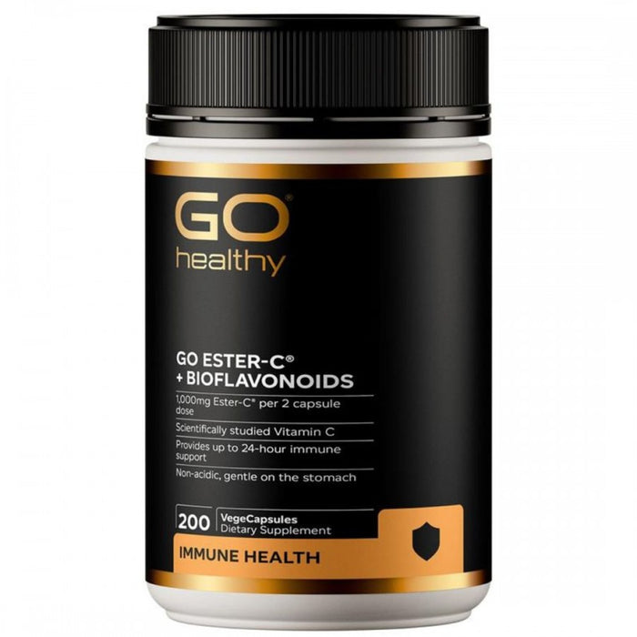 GO Healthy Ester-C + Bioflavonoids 200vcaps - The Health Shop