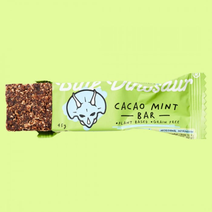 Blue Dinosaur Cacao Mint Bar 45g - The Health Shop