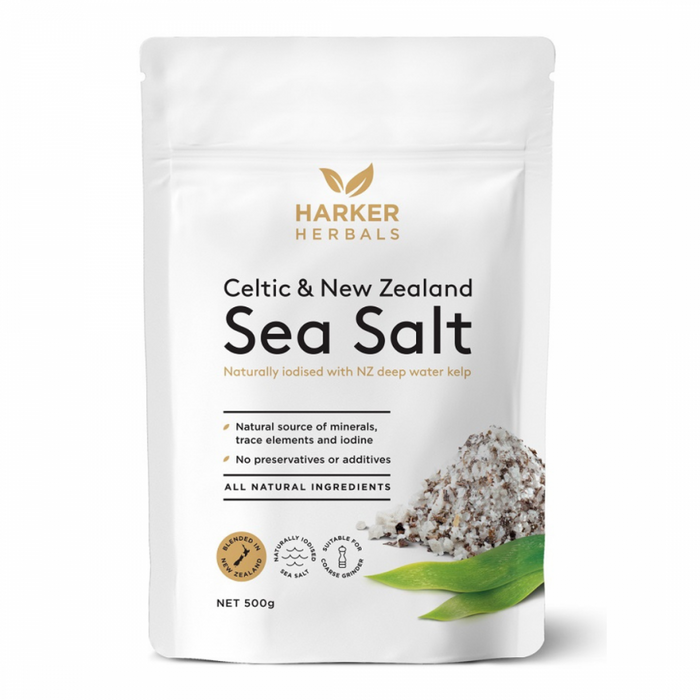 Harker Herbals Celtic & NZ Sea Salt with Kelp (1022) 500g - The Health Shop