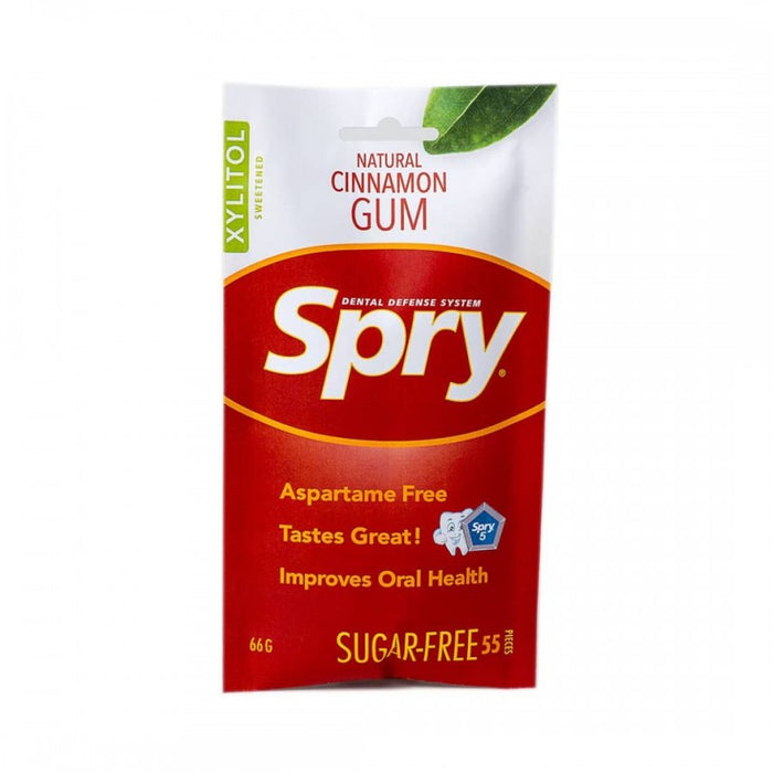 Spry Xylitol Gum CINNAMON 55 pieces - The Health Shop