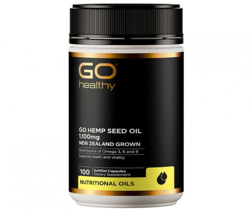 GO Healthy Hemp Seed Oil 1,100mg 100 softgel caps - The Health Shop