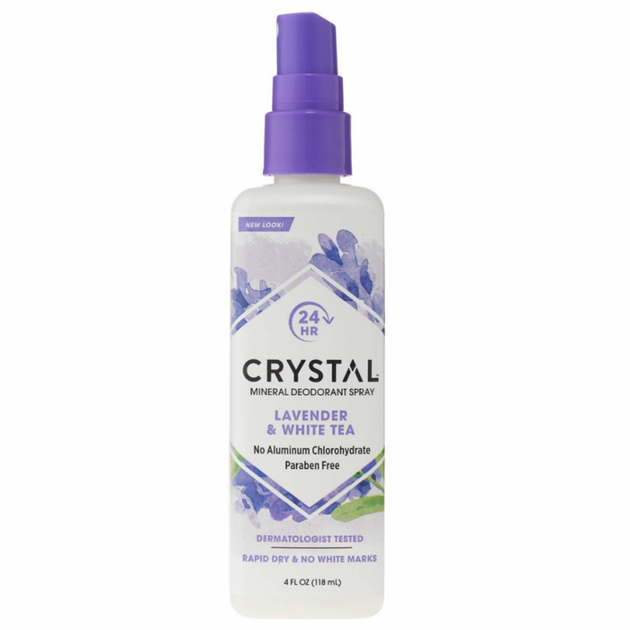 CRYSTAL Mineral Deodorant Spray, Lavender & White Tea 118ml - The Health Shop