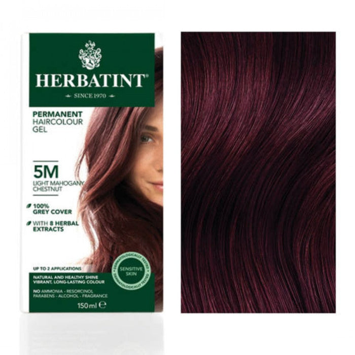 Herbatint Permanent Hair Colour Gel - M Tones: 5M Light Mahogany Chestnut - The Health Shop